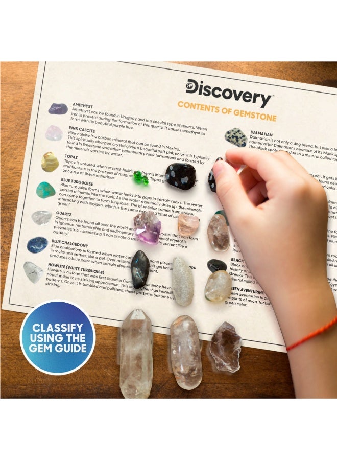 Discovery Gold & Gem Mining Kit for Kids, Real Gemstones & Pyrite Nuggets, STEM Learning Activity with Sifting Tools, Sand & Treasure Storage Bag, Educational Geology Toy Set for Ages 6+ - Image 2