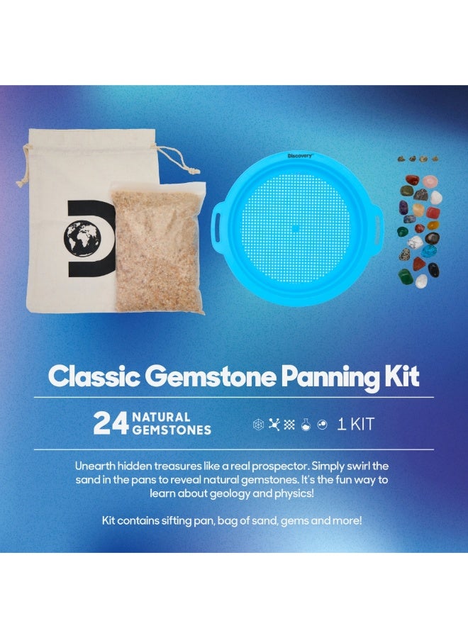 Discovery Gold & Gem Mining Kit for Kids, Real Gemstones & Pyrite Nuggets, STEM Learning Activity with Sifting Tools, Sand & Treasure Storage Bag, Educational Geology Toy Set for Ages 6+ - Image 3