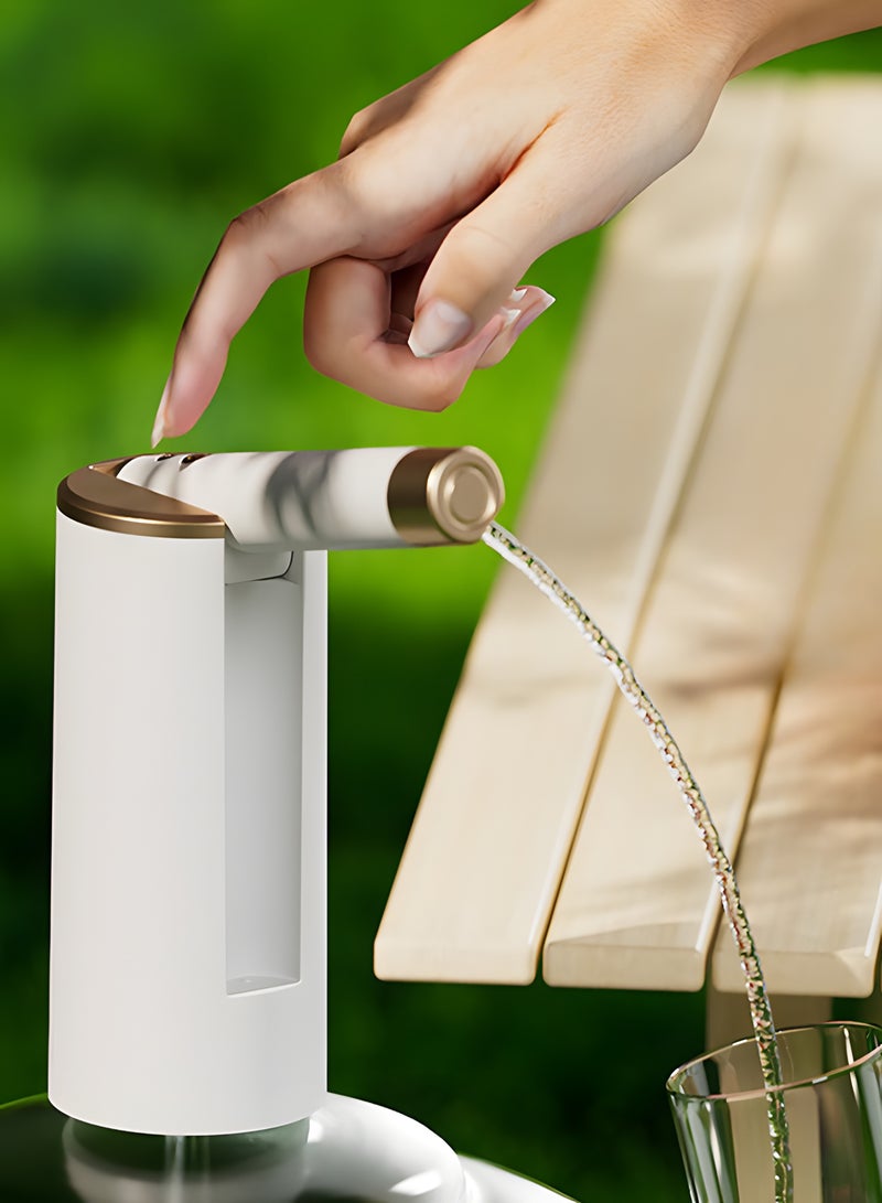 Electric Portable Folding Water Pump Dispenser For Bottle Low Noise 3 Quantitative Settings Drinking Water Pump 1200mAh Water Dispenser Pump 1 10° inclined outlet Ideal for Home Office Use in Saudi Arabia