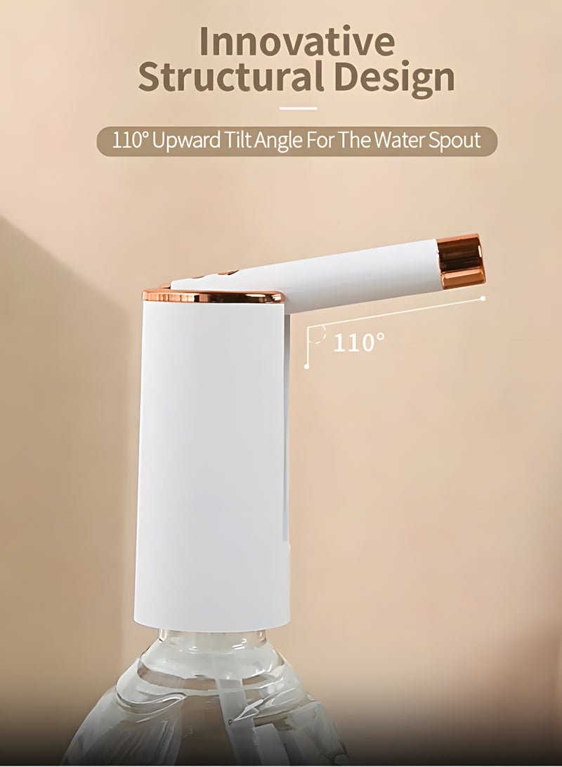 Electric Portable Folding Water Pump Dispenser For Bottle Low Noise 3 Quantitative Settings Drinking Water Pump 1200mAh Water Dispenser Pump 1 10° inclined outlet Ideal for Home Office Use in Saudi Arabia - Image 2