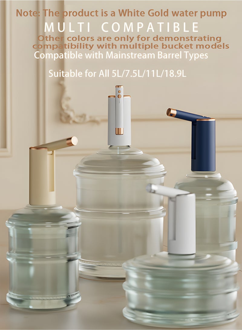 Electric Portable Folding Water Pump Dispenser For Bottle Low Noise 3 Quantitative Settings Drinking Water Pump 1200mAh Water Dispenser Pump 1 10° inclined outlet Ideal for Home Office Use in Saudi Arabia - Image 5