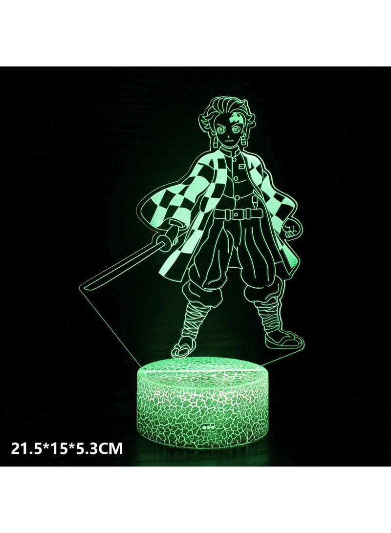 الرسوم المتحركة سلسلة 3D ضوء الليل النمذجة مصباح LED البصرية ستيريو مصباح USB مصبااعيراك القاعدة سبعة ألوان + اللمسح مكتبي الإبداعي  (MY-2264) - Image 2