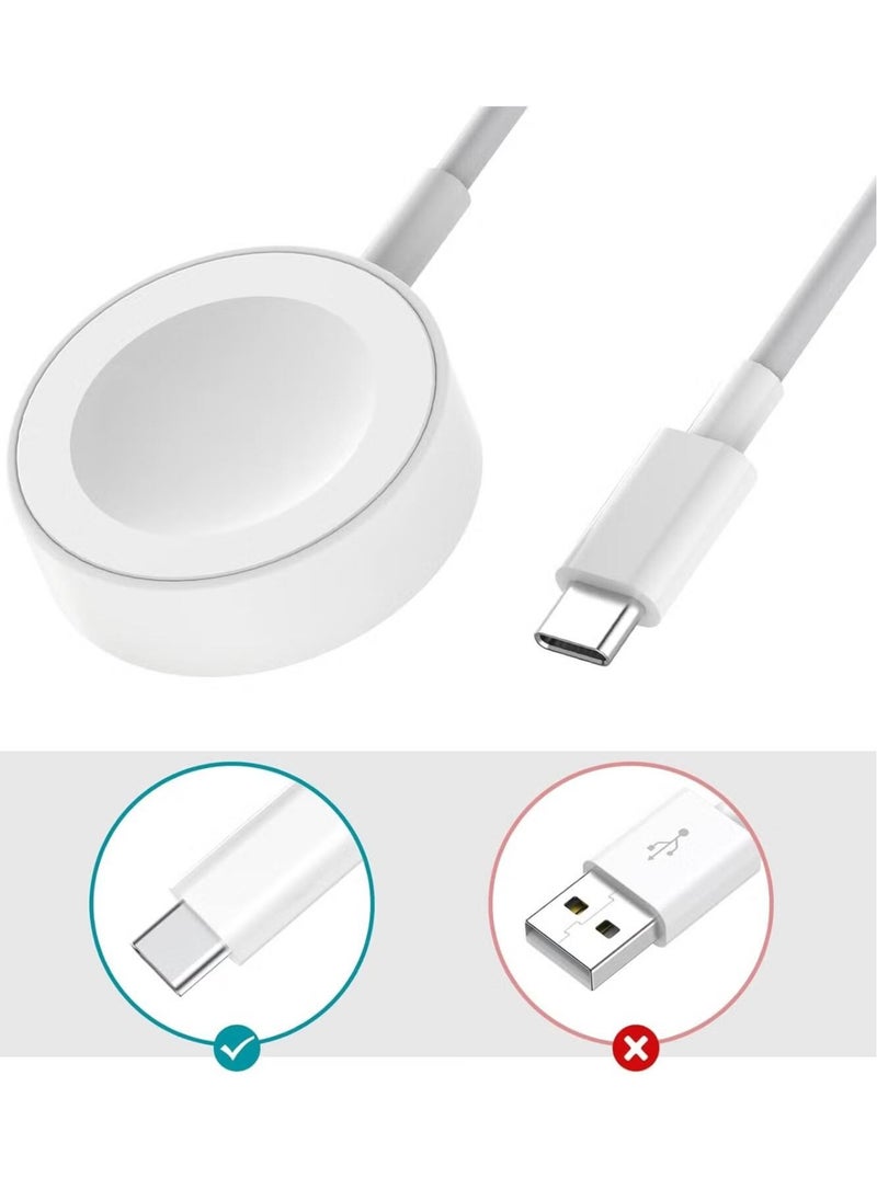 Super ZYouth - Fast Charging USB C Watch Charger Cord Compatible for Apple Watch, Magnetic Watch Charging Cable Compatible for Watch Series 9/8/7/Ultra/Ultra2/SE2/6/5/4/3/2/1/SE1, Type C Cord, 1M - Image 1