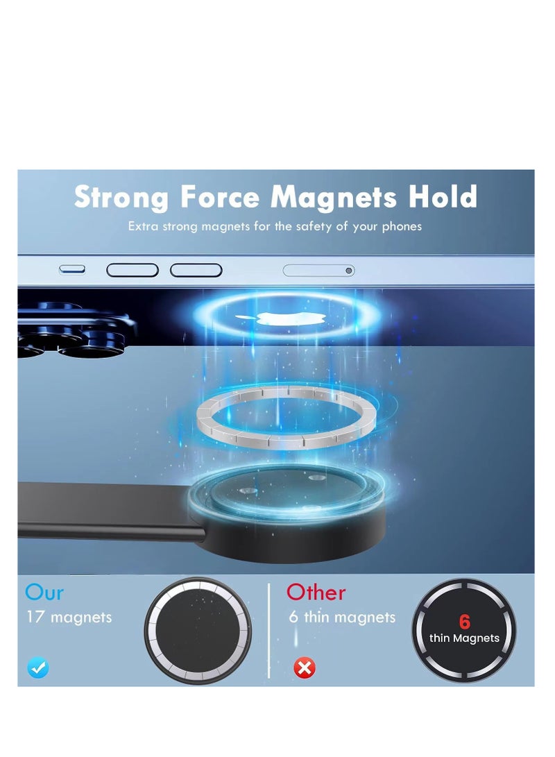 SYOSI Magnetic Smartphone car Holder, Foldable, Hands Free Mobile Phone Holder car Holder, Super Stable Car Mount, one-Handed Operation, Magnetic Holder Suitable for All Models - Image 5