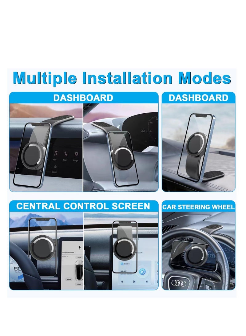 SYOSI Magnetic Smartphone car Holder, Foldable, Hands Free Mobile Phone Holder car Holder, Super Stable Car Mount, one-Handed Operation, Magnetic Holder Suitable for All Models - Image 4