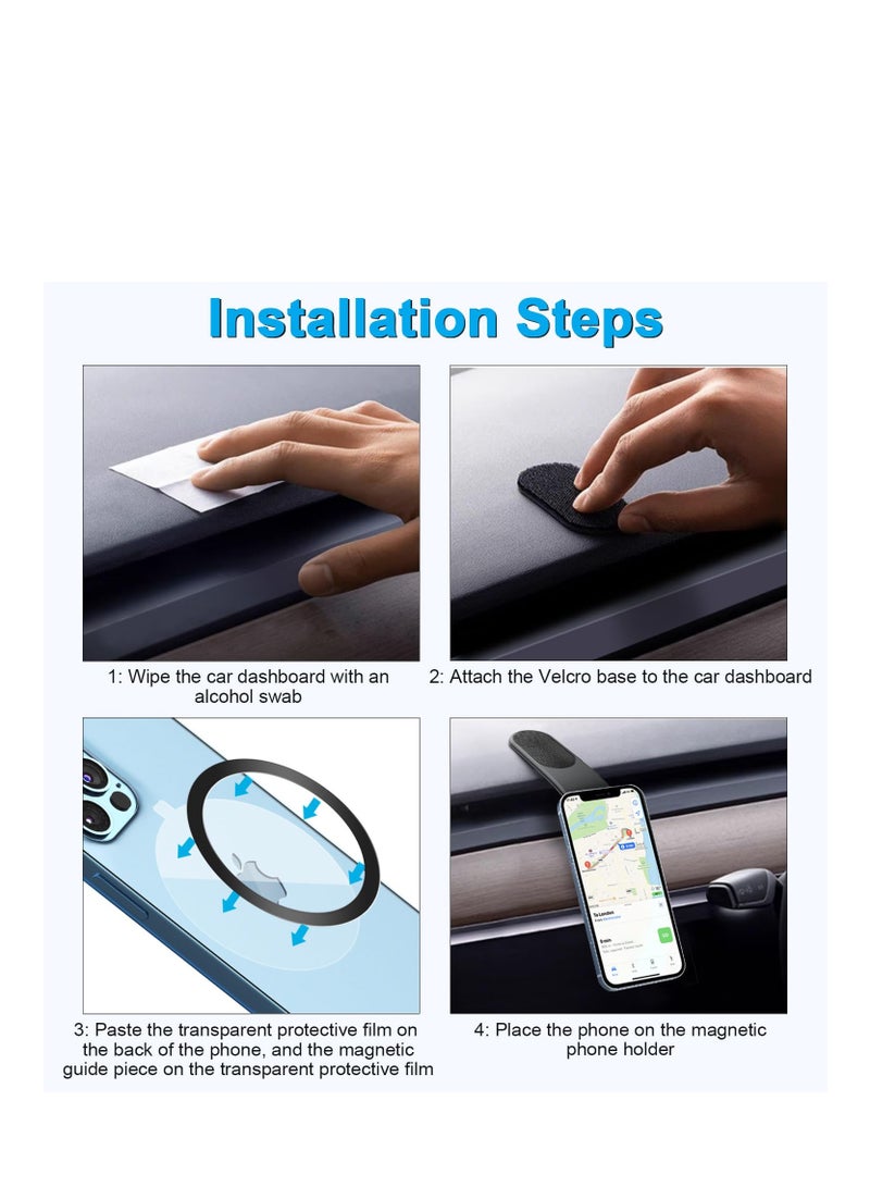 SYOSI Magnetic Smartphone car Holder, Foldable, Hands Free Mobile Phone Holder car Holder, Super Stable Car Mount, one-Handed Operation, Magnetic Holder Suitable for All Models - Image 3