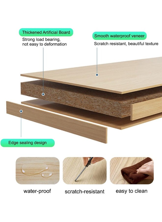 Generic - Horizontal Bookshelf Modern Low Wide Bookcase Open Storage Organizer Shelf for Home Office Livin Wooden Metal Short Book Shelf Bedroom Storage - Image 1