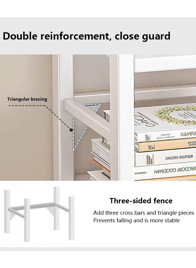 Generic - Horizontal Bookshelf Modern Low Wide Bookcase Open Storage Organizer Shelf for Home Office Livin Wooden Metal Short Book Shelf Bedroom Storage - Image 1