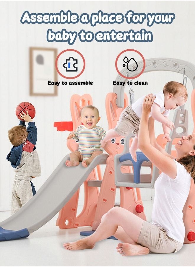 Occuwzz - High quality Children Slide and Swing Set Easy Set up Toddler Indoor Backyard Play Area Playground Set - Image 1