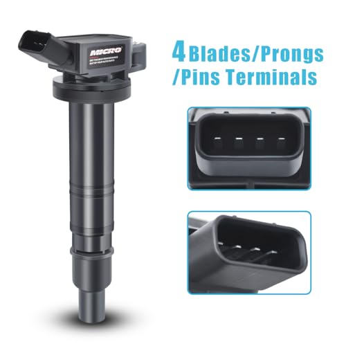 Micro Set of 4 Ignition Coil Pack Compatible with Toyota Scion Camry Tacoma Matrix xB Hiace Solara 2.4L 2.7L L4 Replacement for 90919-A2001 90919-02248 UF495 90919-A2006 - Image 4