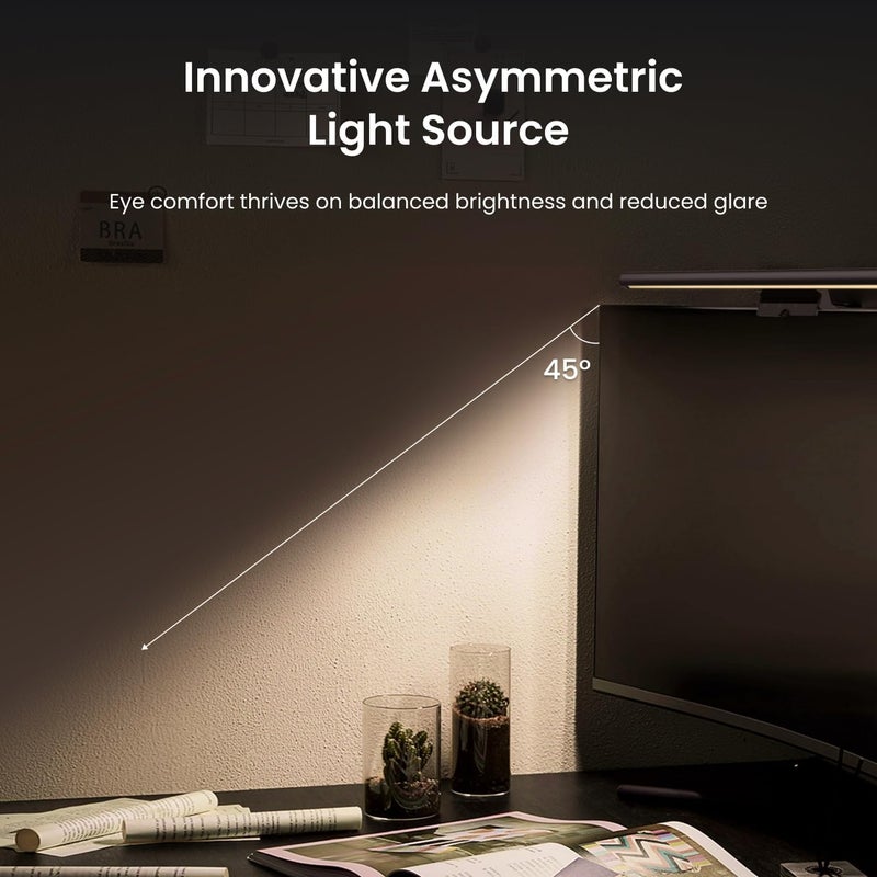 Yeelight شريط ضوء YEELIGHT لشاشة الكمبيوتر، مصباح شاشة الكمبيوتر، 250LM بدون وهج للعناية بالعين، مصباح قراءة يعمل باللمس بتقنية USB لمكتب المنزل، قابل للتعتيم بدون خطوات مع درجة حرارة لون قابلة للتعديل - Image 2