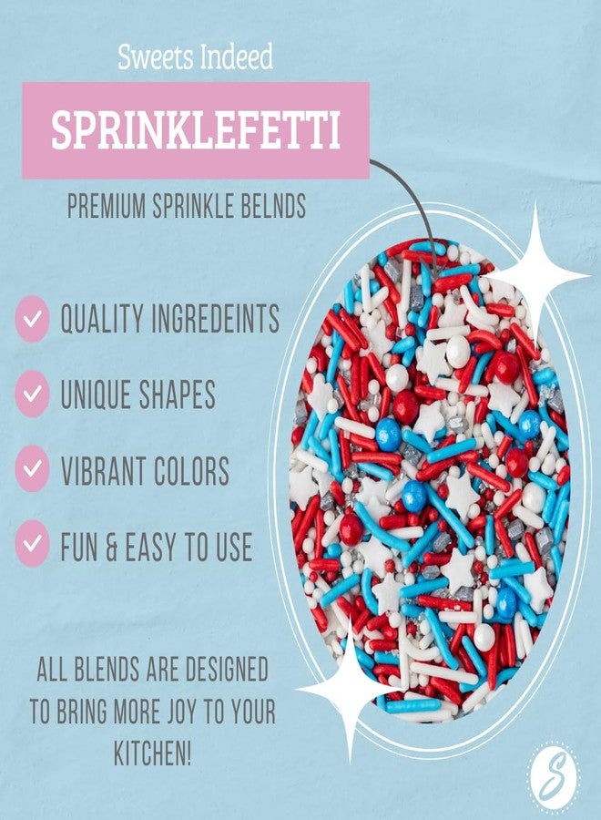Sweets Indeed Sprinkles, Edible Sprinkle Mix, Perfect for Cake Decorations, Baking, Ice Cream, Cookies, Cupcake Topper (Patriotic) - Image 2
