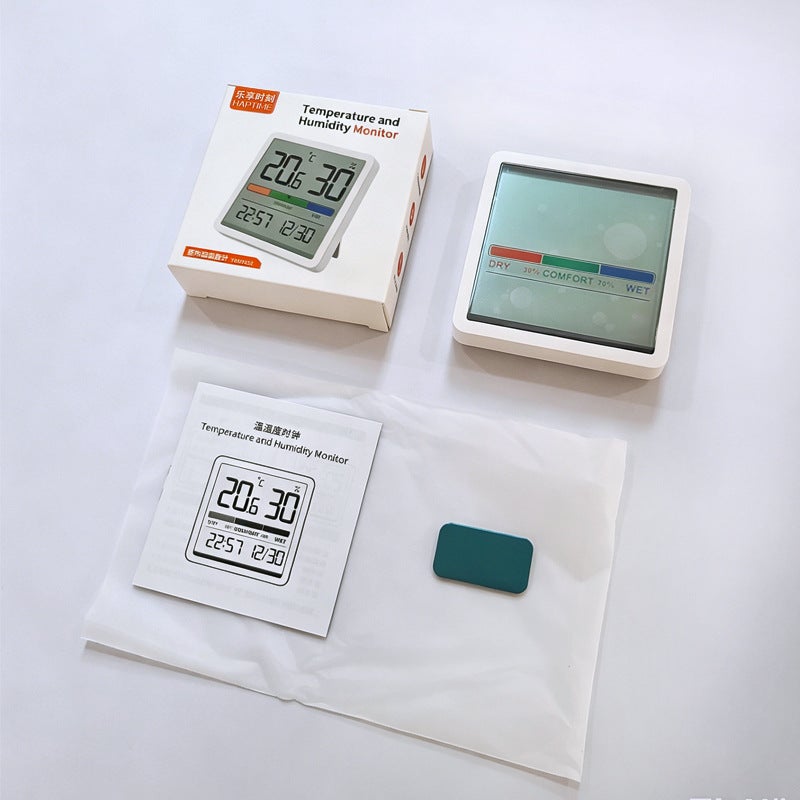 HAPTIME Digital Indoor Thermometer & Hygrometer with Alarm Clock, Calendar, and World  Time - Image 4
