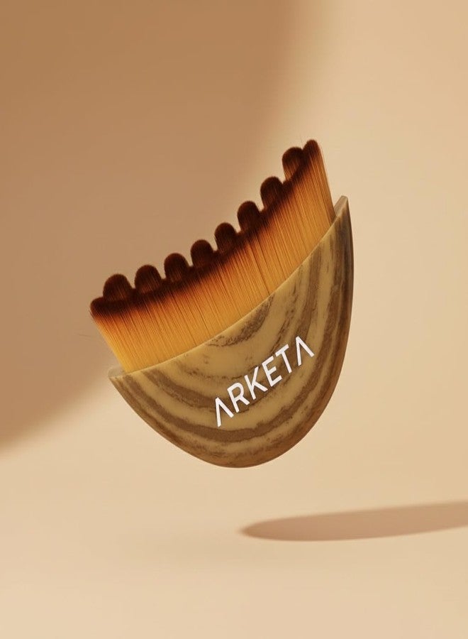 Arketa Face Lymphatic Drainage Brush | De-Puffing Gua Sha Facial Massage Tool for Jawline, Cheeks & Neck | Sculpting, Body Contouring & Lifted skin - Image 1