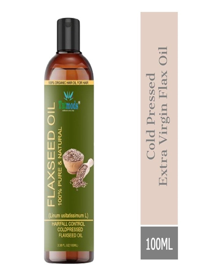 TATMODS Organics Flaxseed Oil 100 ml For Face and Hair Care No Sulphates Hair Oil - Image 3