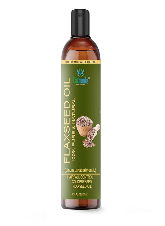 TATMODS Organics Flaxseed Oil 100 ml For Face and Hair Care No Sulphates Hair Oil - Image 1