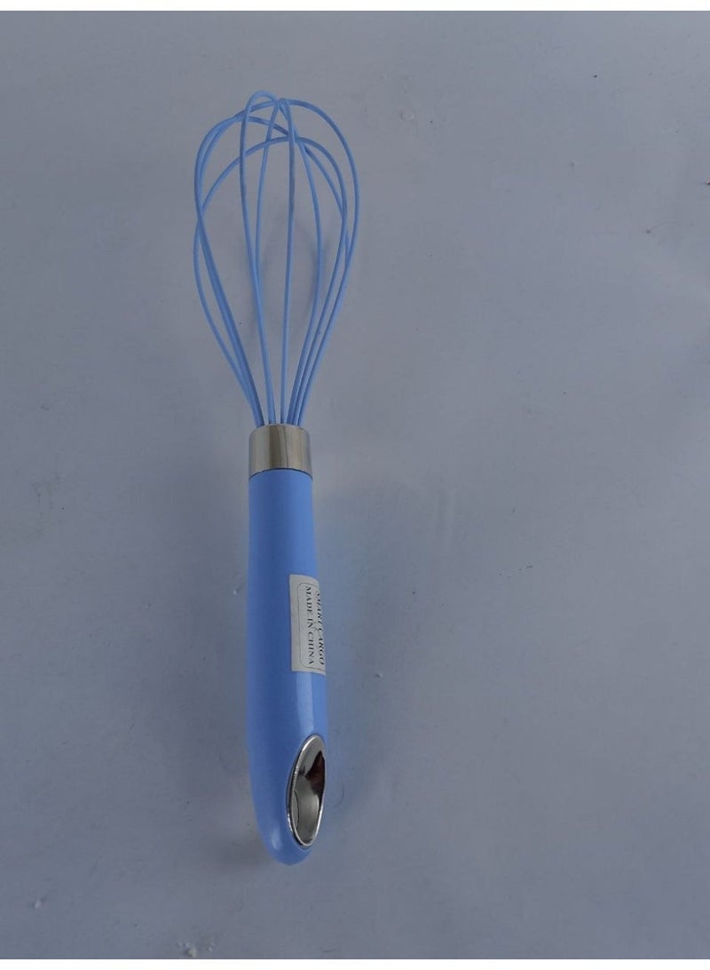 Stainless steel egg beater with plastic handle - Image 1