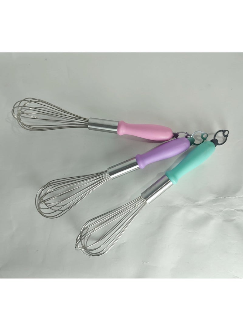 Stainless steel egg beater with plastic handle - Image 2