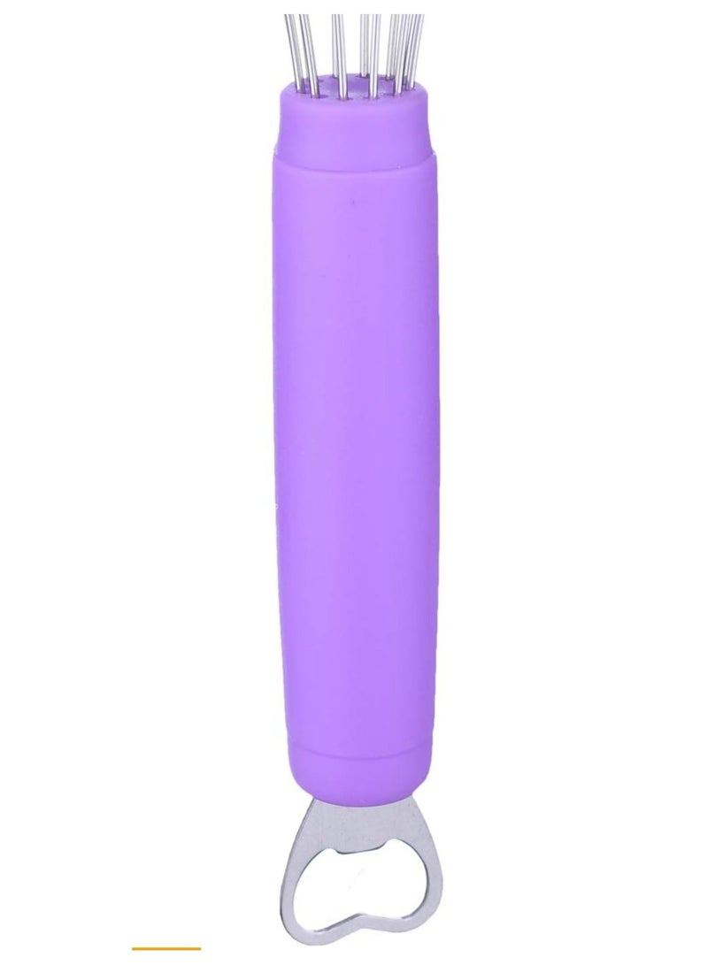 Stainless steel egg beater with plastic handle - Image 3