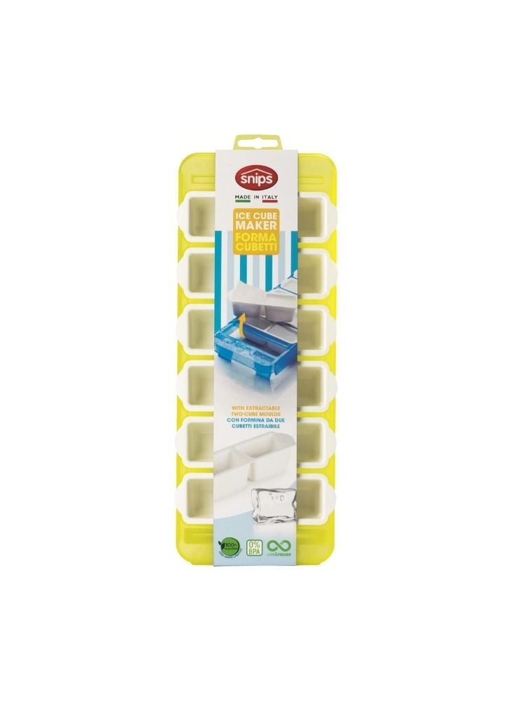 Plastic Ice Cube Tray with Lid – Yellow - Image 2