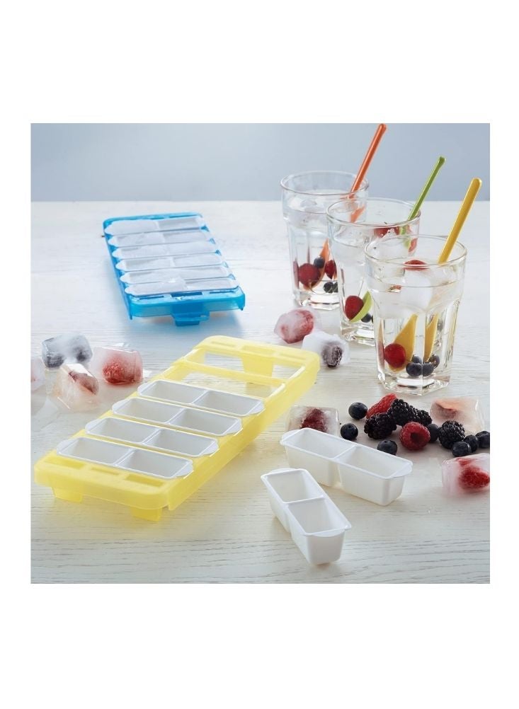 Plastic Ice Cube Tray with Lid – Yellow - Image 4