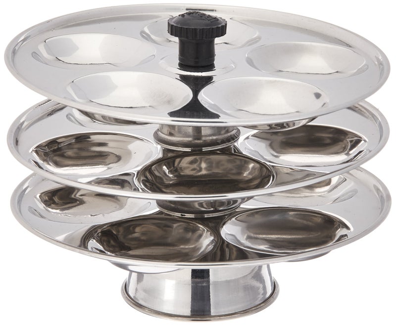 Tabakh 3Rack Stainless Steel Baby Mini Idli Stand Makes 15 Mini Idlys Small