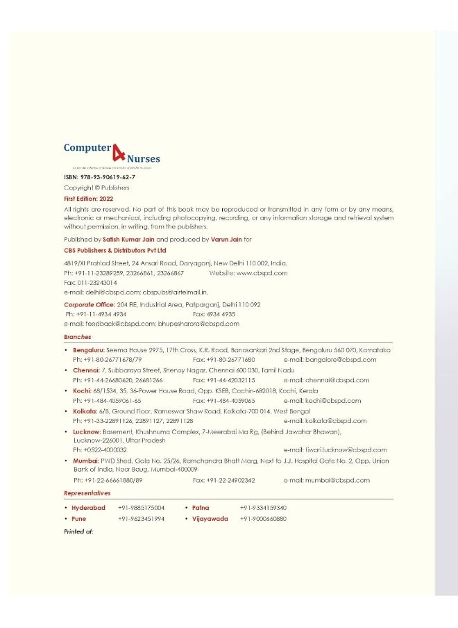 null - COMPUTER 4 NURSES AS PER THE SYLLABUS OF KERALA UNIVERSITY OF HEALTH SCIENCES (PB 2022) - Image 1