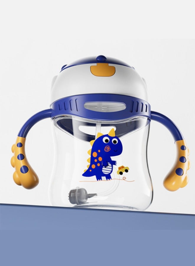 HaveDream Children's Straw Cup, Baby Duckbill Cap, Anti-Choking Learning Cup For Babies Over 6 Months Old - Dark Blue - Image 3