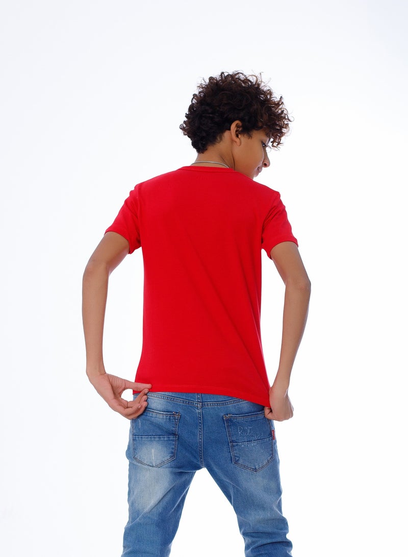 BEBO Boys half sleeve t-shirt - red  - Image 2