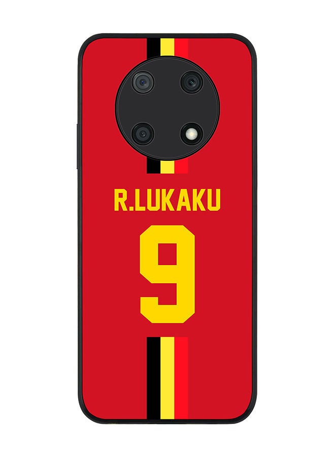 Stylizedd Rugged Black edge case for Huawei nova Y90 Slim fit Soft Case Flexible Rubber Edges Anti Drop TPU Gel Thin Cover - Football Team - Belgium Player Name - R.Lukaku - Image 1