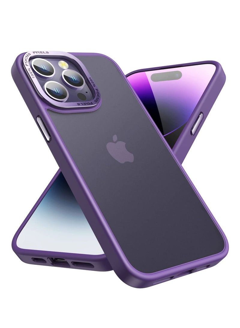 KASTWAVE iPhone 14 Pro Max Case - Military Grade Drop Protection Case for iPhone 14 Pro Max, Skin-Friendly Matte-Coated Back, Advanced Camera Protection Ring, Anti-Scratch Anti-Fingerprint, Purple - Image 1