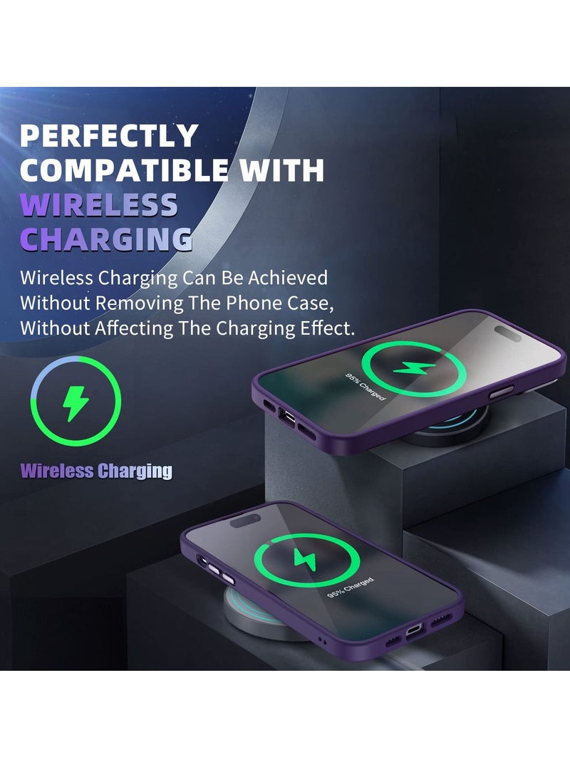 KASTWAVE iPhone 14 Pro Max Case - Military Grade Drop Protection Case for iPhone 14 Pro Max, Skin-Friendly Matte-Coated Back, Advanced Camera Protection Ring, Anti-Scratch Anti-Fingerprint, Purple - Image 5