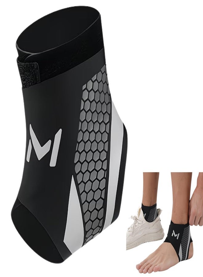 HOFASON Ankle Wrap & Support for Men & Women | Adjustable Ankle Brace, Binder & Pain Relief Band | Compression Socks for Injury Recovery, Swelling, Work, Yoga & Sports | Foot & Heel Support (M, 1, Count) - Image 1