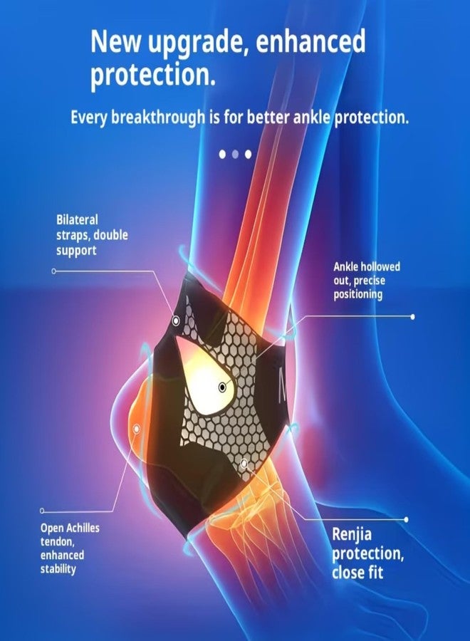 HOFASON Ankle Wrap & Support for Men & Women | Adjustable Ankle Brace, Binder & Pain Relief Band | Compression Socks for Injury Recovery, Swelling, Work, Yoga & Sports | Foot & Heel Support (M, 1, Count) - Image 5