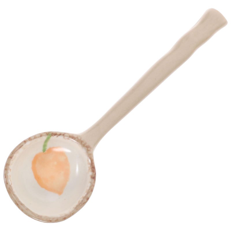 Ceramic Carrot Design Soup Spoon Anti Scald Handle Kitchen Utensil - Image 2