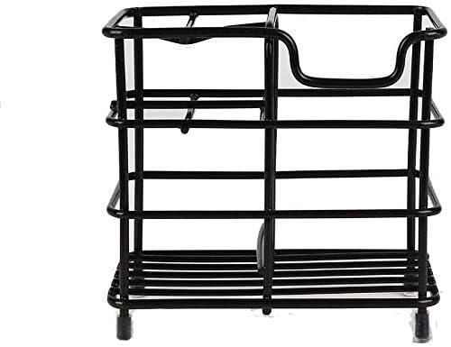 BeFunky Stainless Steel Bathroom Toothbrush Holder Stand Sturdy Storage with MultiFunctional 5 Slots Black - Image 2