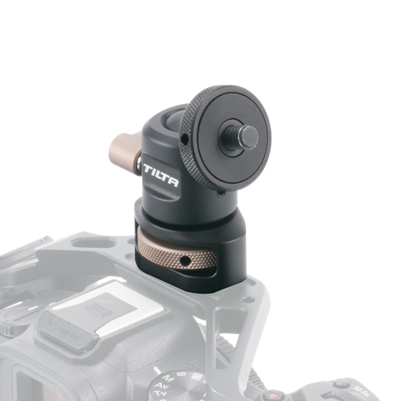 Tilta Mini Ball Head Mount Adjust Angle of External Monitors or OnBoard Lights Ensures Accessories Stay Secure Easy to Adjust 1420 with Locating Pins TAMBH1420B - Image 2
