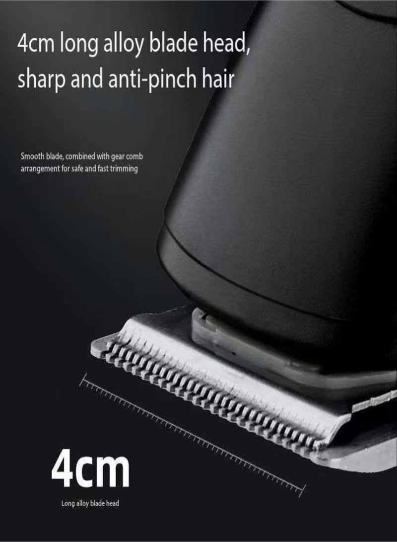 ماكينة حلاقة كهربائية 3 في 1 للحلاقة وتشذيب الشعر وتشذيب شعر الأنف، مزودة بمحرك فرشاة ورؤوس حلاقة عائمة متبادلة. - Image 5