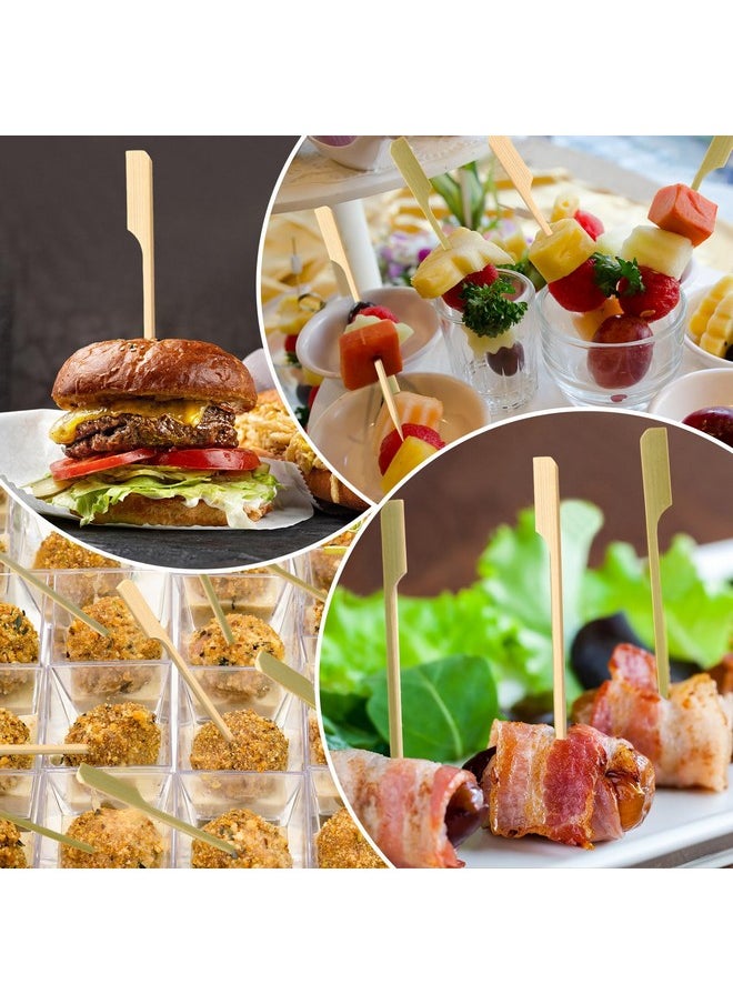 Cunhill Cunhill 1000 Pcs Bamboo Skewers for Appetizers, 4.7 Inch Cocktail Picks, Toothpicks for Appetizers, Bamboo Paddle Pick, Bamboo Skewer Sticks for Party BBQ Sandwich Fruit Charcuterie  - Image 5
