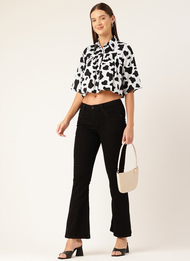Rue Collection Animal Print Crop Top for Women - Image 5