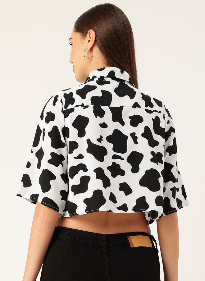 Rue Collection Animal Print Crop Top for Women - Image 4
