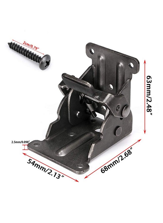 MDLUU MDLUU Table Leg Folding Brackets, Foldable Hinge Hardware, Self- Lock Extension Collapsible Shelf Bracket Support for Bed Leg, Wall Shelf, Saving Space, Pack of 4  - Image 2