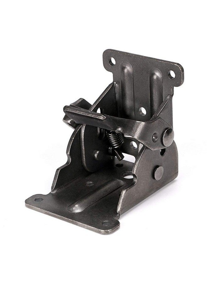 MDLUU MDLUU Table Leg Folding Brackets, Foldable Hinge Hardware, Self- Lock Extension Collapsible Shelf Bracket Support for Bed Leg, Wall Shelf, Saving Space, Pack of 4  - Image 3