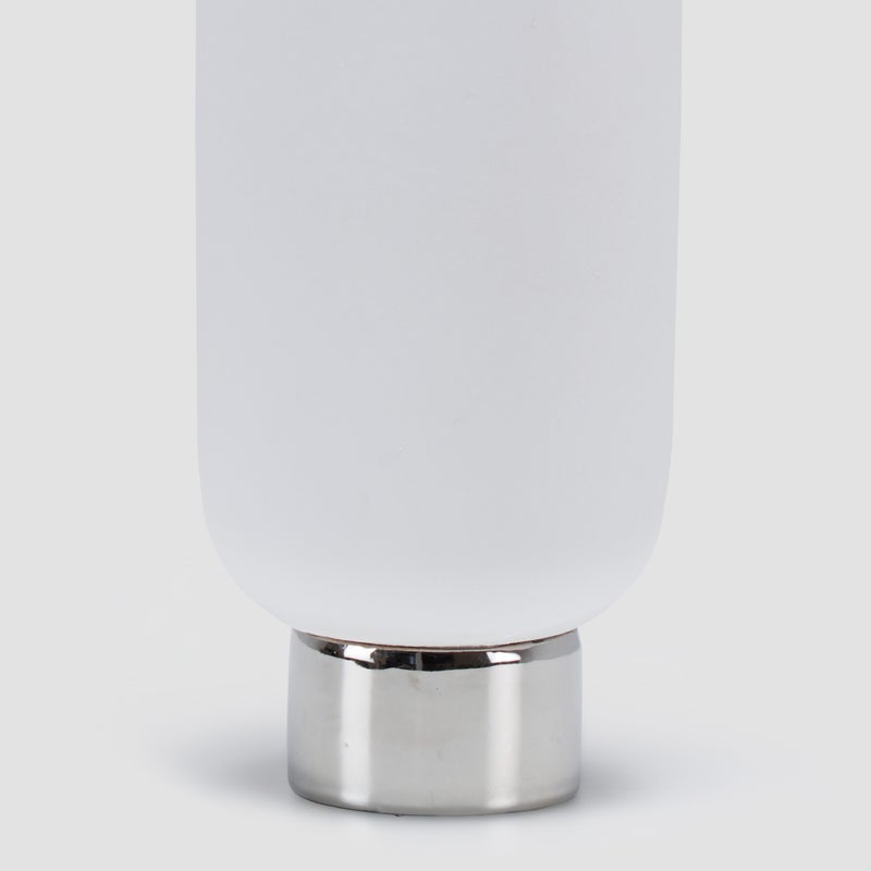 AL HUZAIFA FURNITURE Kaida Set Of 3, Ceramic Matte White Cylinder Vases - Image 4