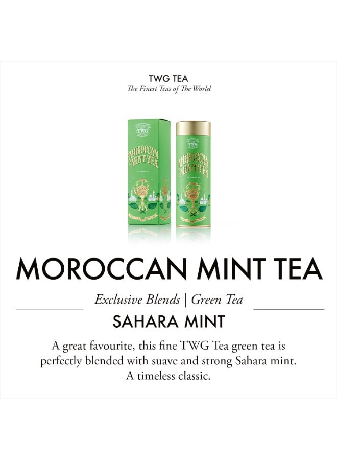 TWG Tea Moroccan Mint Tea, Loose Leaf Green Tea Blend in Haute Couture Tea Tin Gift, 100g - Image 2