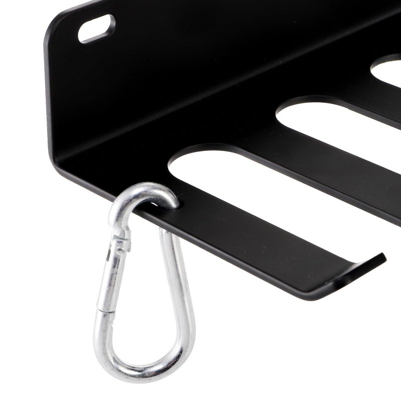 Tebery 9 Hook Home Gym Storage Rack Wall Mount, Fitness Equipment Organizer, Metal Gym Accessory Hanger for Exercise Bands, Jump Ropes, Barbells, Lifting Belts - Image 4