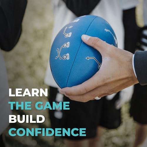 PlayCoach Youth Football in Junior & Peewee Sizes with 10 Basic Passing Routes for Kids 6 to 12 - Endorsed by Drew Brees, Beach Football, Kids Football, Leather Peewee Size - Image 2