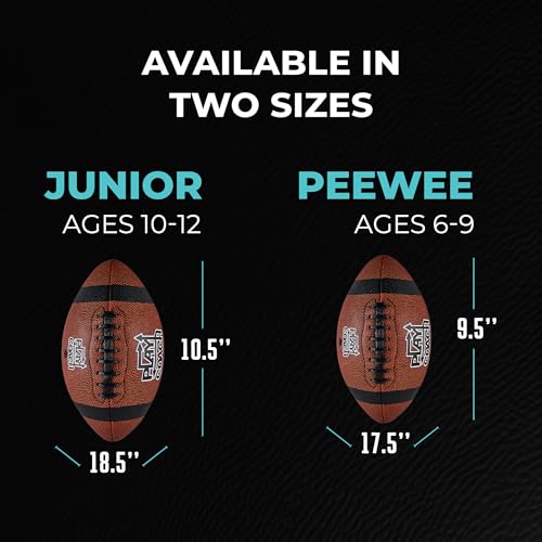 PlayCoach Youth Football in Junior & Peewee Sizes with 10 Basic Passing Routes for Kids 6 to 12 - Endorsed by Drew Brees, Beach Football, Kids Football, Leather Peewee Size - Image 5