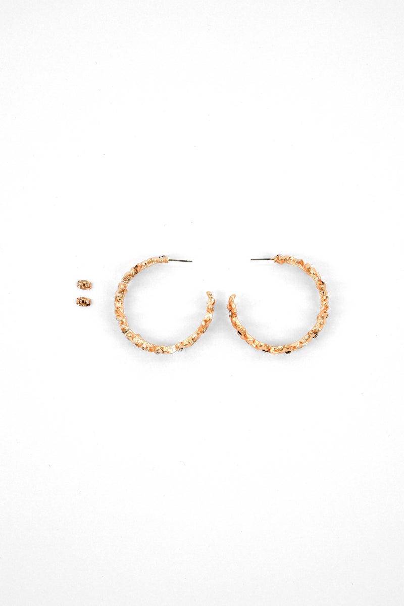 Caracol Women 1 Pair Flower Dangle Drop Stud Earrings, Rose Gold - Image 3