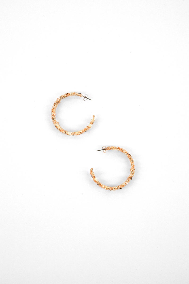 Caracol Women 1 Pair Flower Dangle Drop Stud Earrings, Rose Gold - Image 2